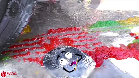 Crushing Crunchy & Soft Things by Car Experiment Car vs Nails, Coca Cola Woa Doodles Funny Videos