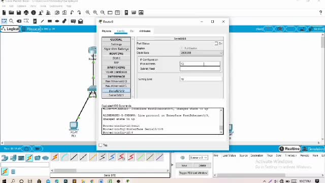 Static Routing using 3 routers - Cisco Packet Tracer