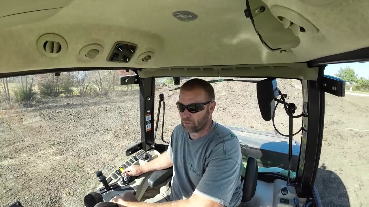 Tractor Seeding Grass