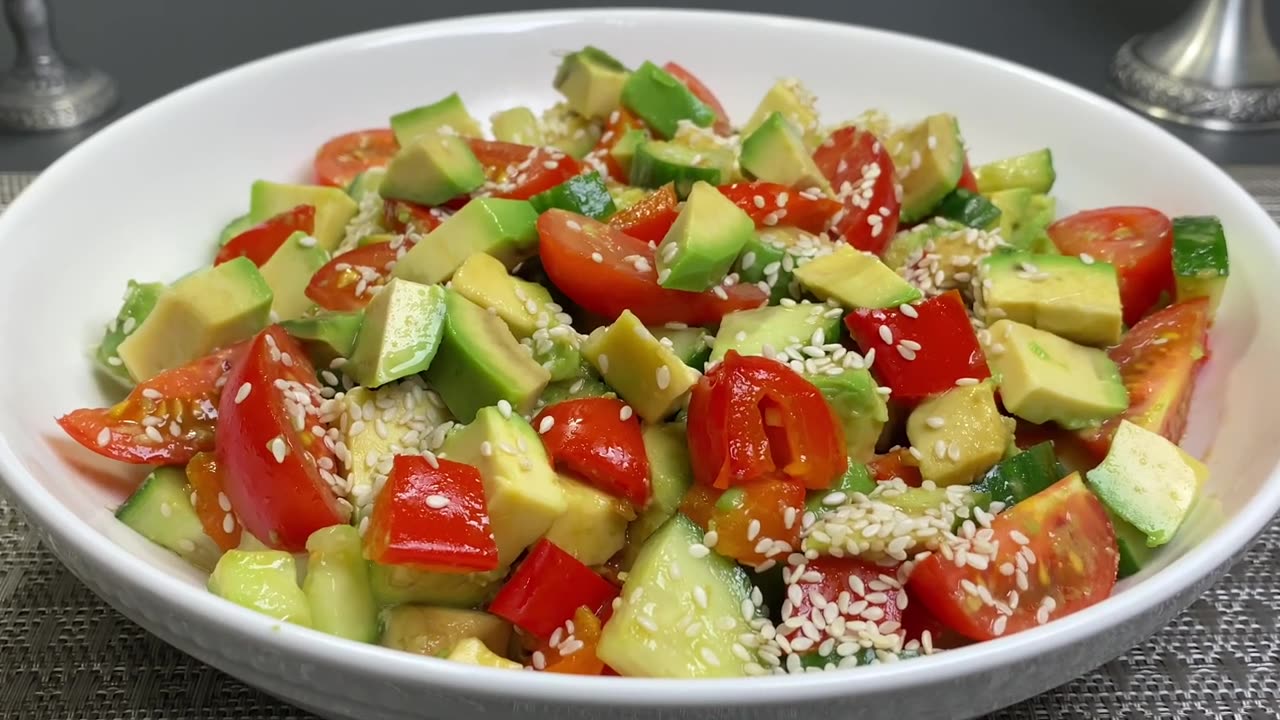 You've never tried a salad with avocado and baked pepper like this! Amazing taste!