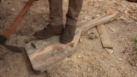 DUGOUT CANOE BUILD - Timelapse, by Outbackmike