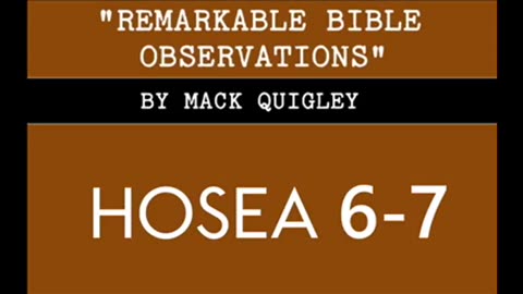 Book of Hosea (ch 6-7)