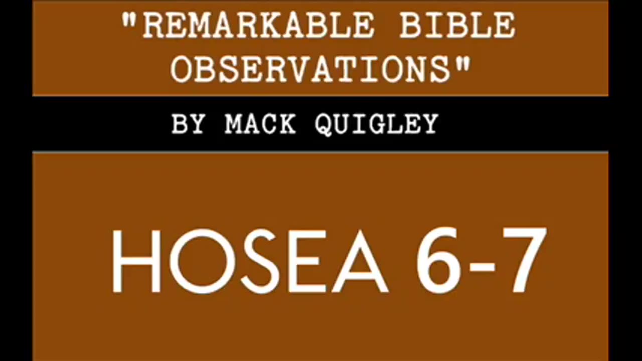 Book of Hosea (ch 6-7)