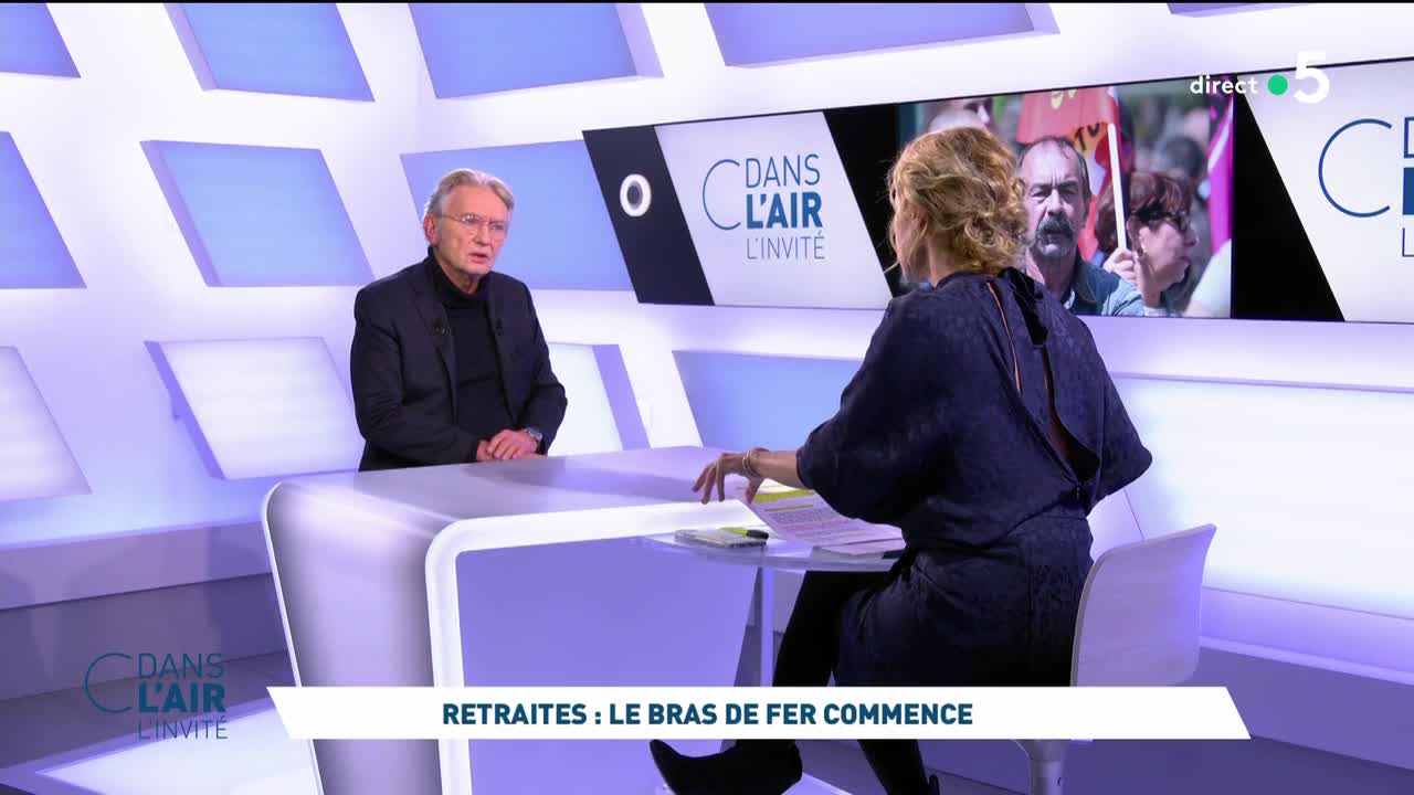 L'invite de C dans l'air - Jean-Claude Mailly - Retraites - le bras de fer commence
