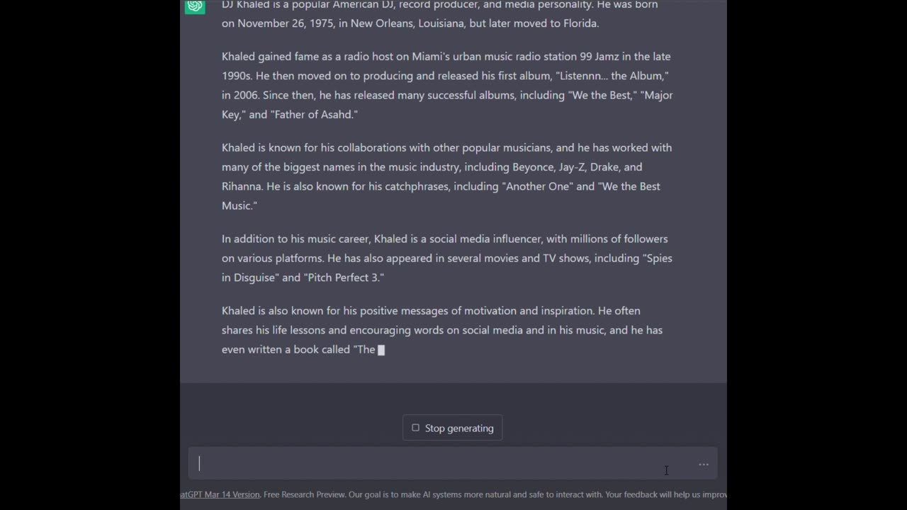 ChatGPTsays about DJ Khaled and his Best Songs.