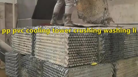 Plastic PP PE PVC cooling tower crushing washing line