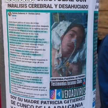 Chile en carteles jovenes víctimas de 1nyección C19