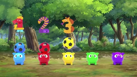 Color Balls Song! _ Five Little Monkeys Jumping On The Bed Nursery Rhymes _ Baby & Kids Songs