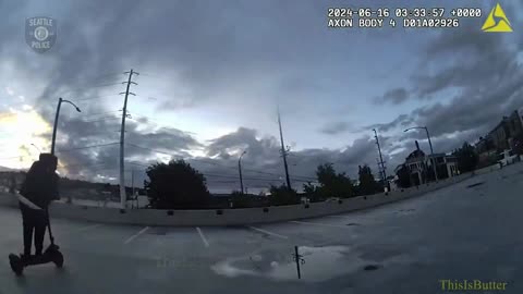 Bodycam video shows Seattle police arrest armed man on scooter in South Lake Union