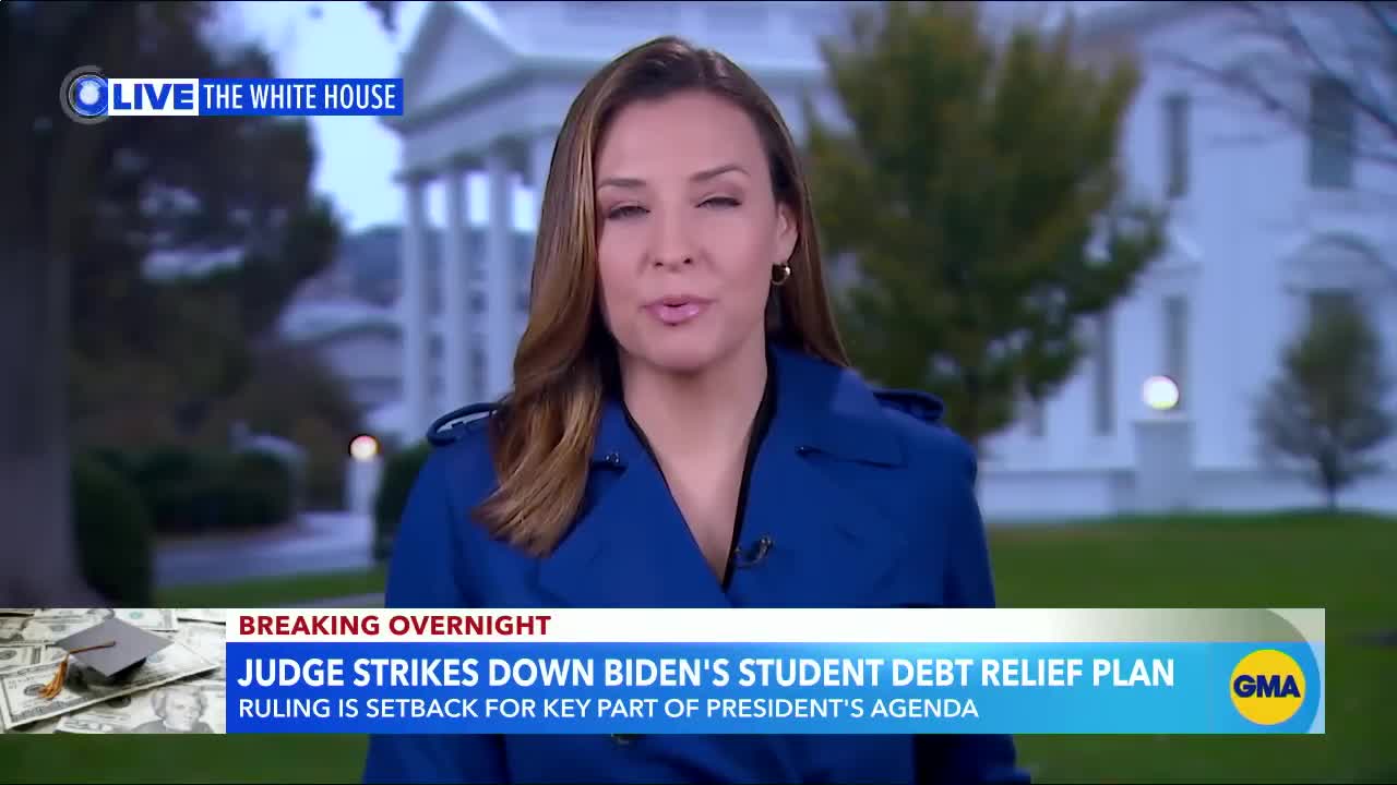 Federal judge strikes down Biden’s student debt relief plan l GMA