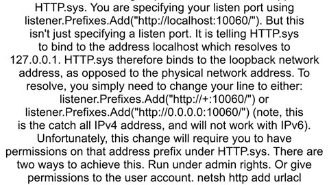 C HTTP Error 400 Invalid Hostname Simple Http Listener