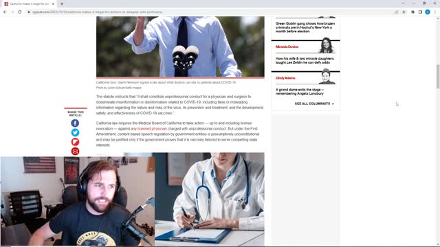 California Will Punish Doctors That Don't Share Same Opinion As Government