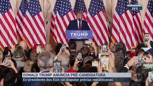 Donald Trump anuncia pré-candidatura à presidência dos EUA SBT Brasil (161122)