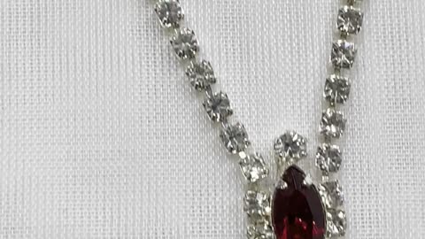 Silver Plated 16” Necklace. Made with Austrian Crystal. Party. Event. Banquet