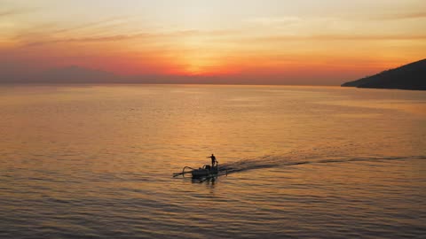 Beautiful boat on water