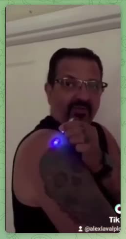 Luciferase captured in a vaccine with ultraviolet light