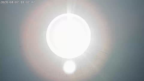 rainbow around sun April 8th 2024 eclipse
