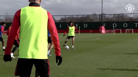 Training | Manchester United prepare for visit of Tottenham Hotspur | Premier League