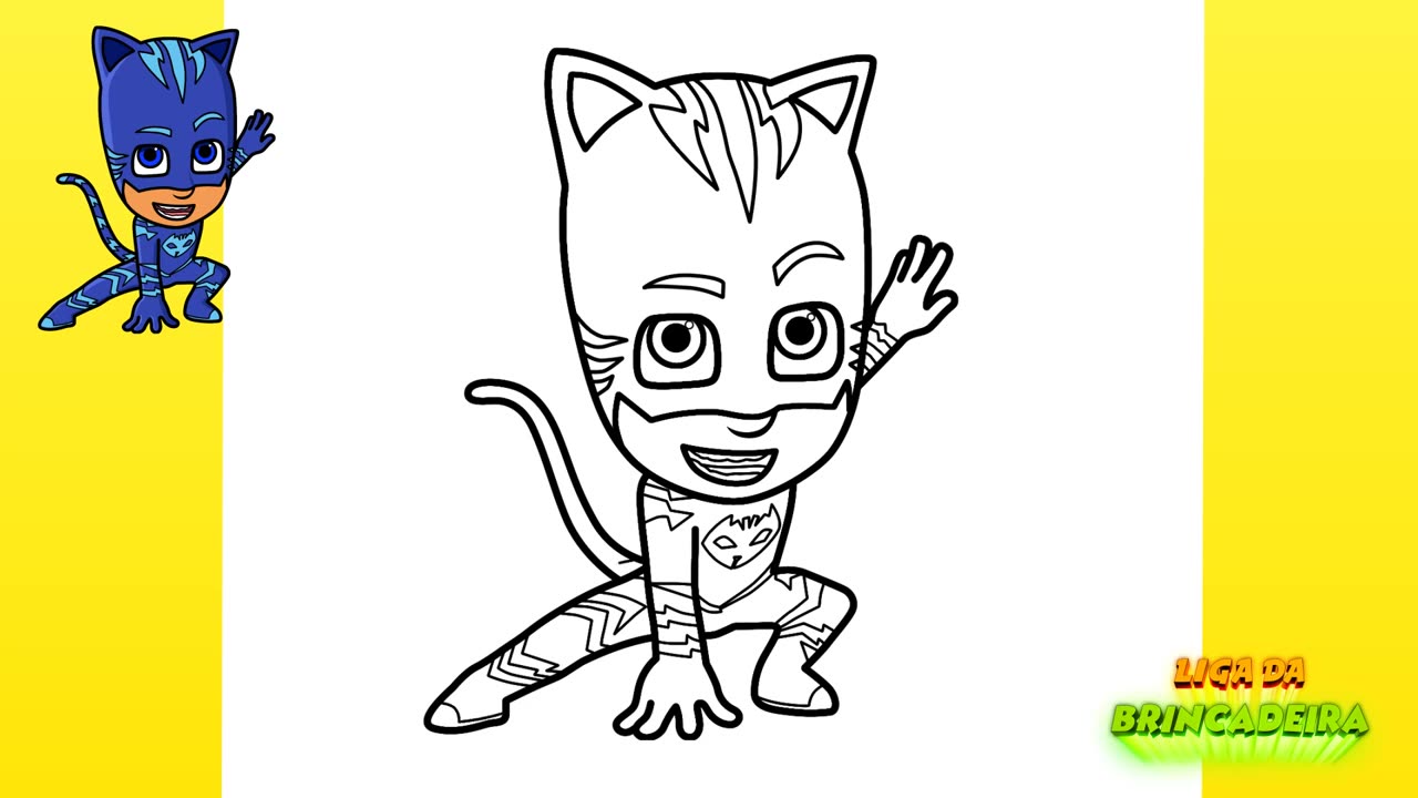 Como DESENHAR o MENINO GATO do PJ MASKS - passo a passo