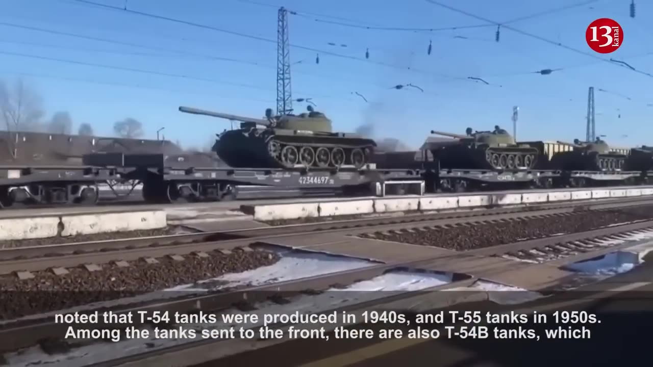 Russia sends to front T-54, T-55 tanks from the 1940s, 1950s
