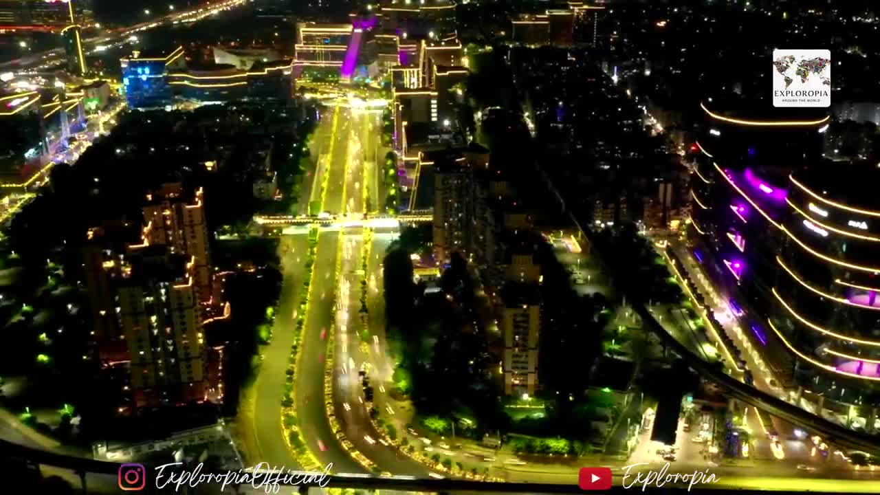 Gurugram, India 🇮🇳 4K 60FPS UHD Drone Video #Shorts #Exploropia #India #Dji #Aerial