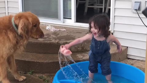 Funny video of Dog and Baby