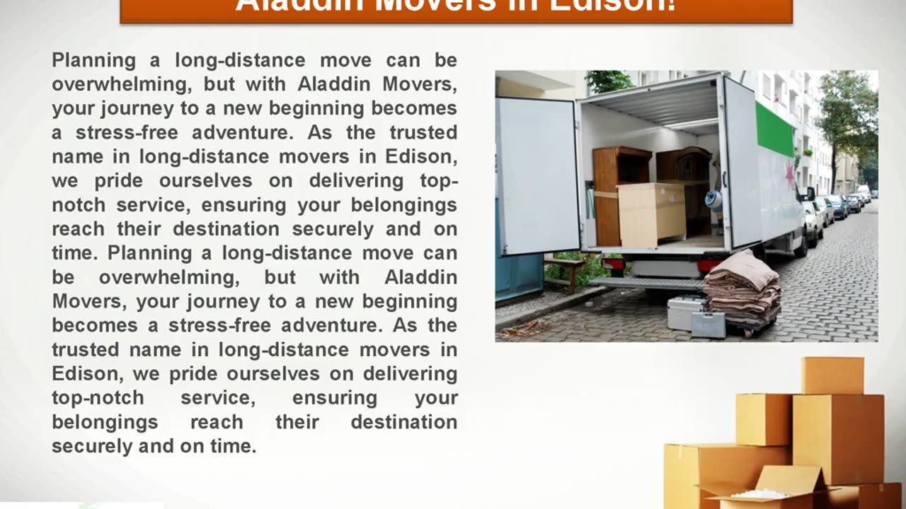 Seamless Long-Distance Moves with Aladdin Movers in Edison