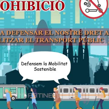 Usuarios de patinete eléctricos protestan en Barcelona contra su prohibición en Transporte Público