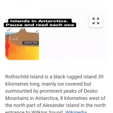 Islands in Antarctica and the Plandemic (same names)