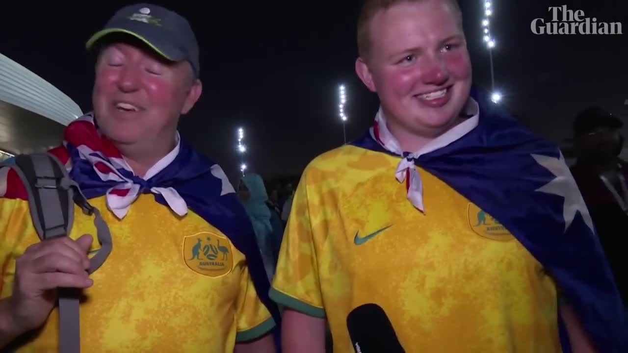 'Unbelievable': emotional celebrations from Australian fans after win in Qatar