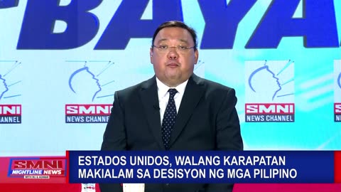 Estados Unidos, walang karapatan makialam sa desisyon ng mga Pilipino