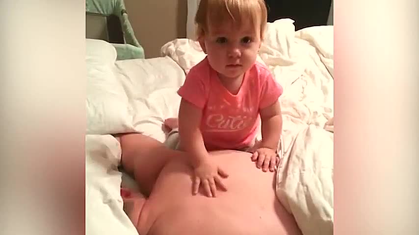 Dad Saves Daughter From Falling Off Bed