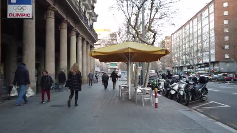Walking in Barcelona