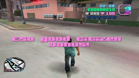 Grand Theft Auto:Vice City Good Citizenship Bonus Gamplay|Tommy Vercetti Vs Thieves chase|Helping|Vc