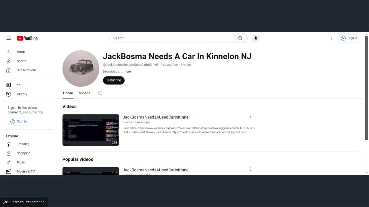 Jack Bosma Needs A Used Car In Kinnelon NJ