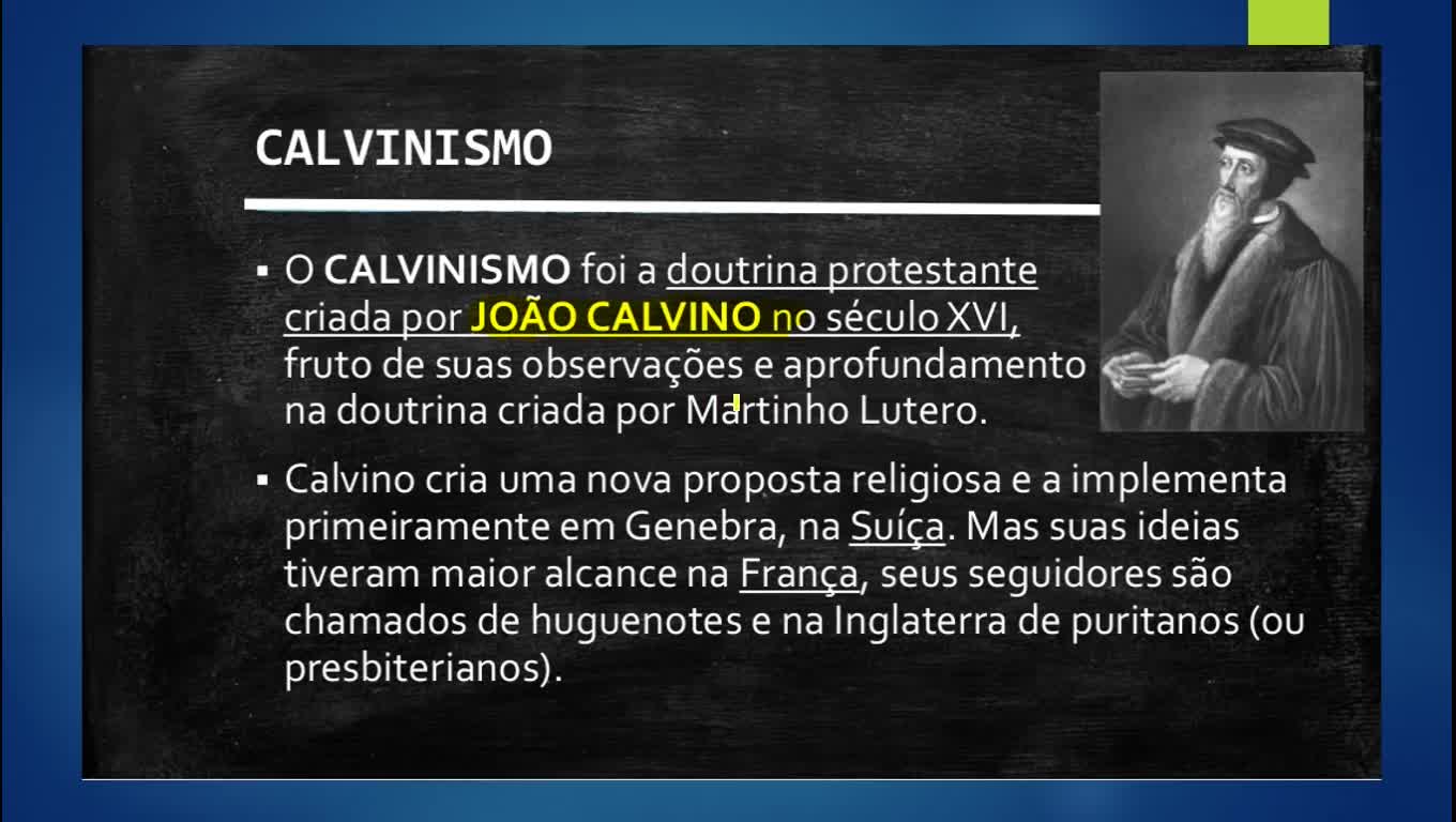 Aula sobre Reforma Protestante