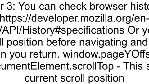 How to return to the same scroll position when going back using useNavigate or useLocation reactrou