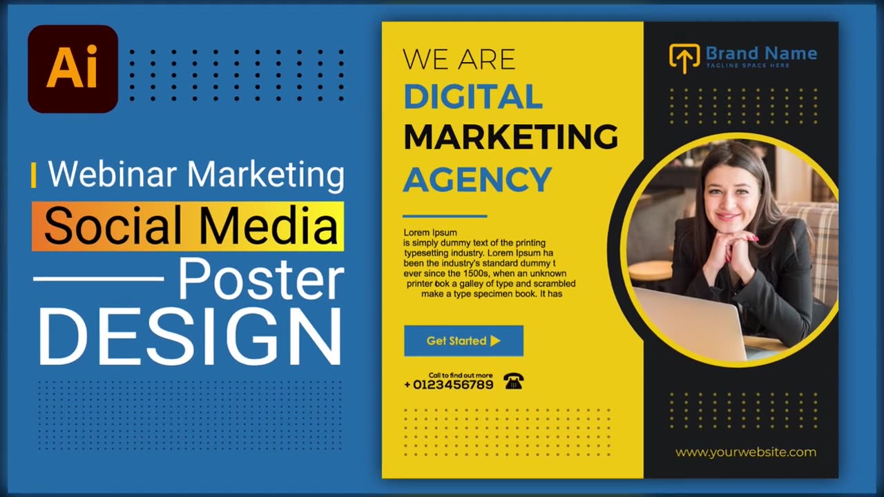 Social Media Post Design Within 6 Minutes In Adobe Illustrator
