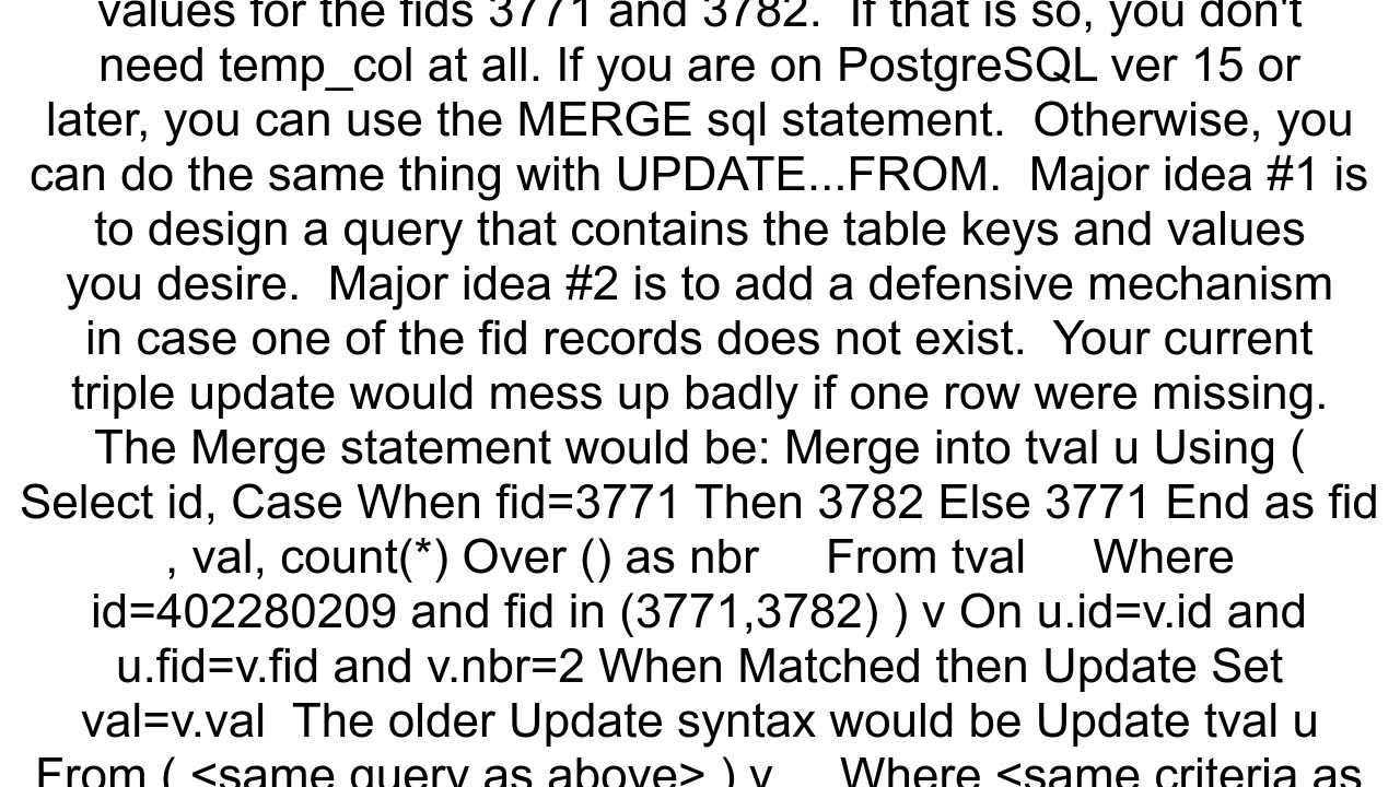 How can I execute multiple update statements for a list of id39s in PostgresSQL all at once