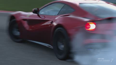 Ferrari F12 drifting in Barcelona
