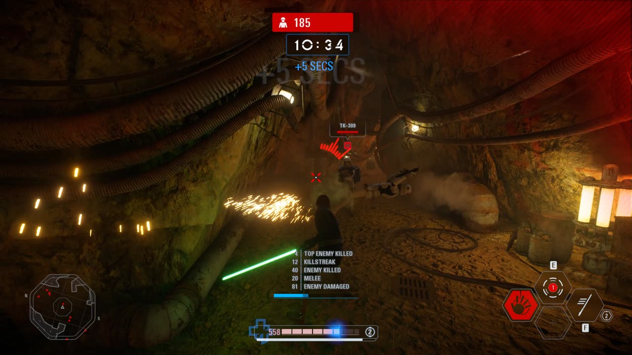 Star Wars Battlefront II (2017): Arcade Onslaught Luke Skywalker Kessel Gameplay