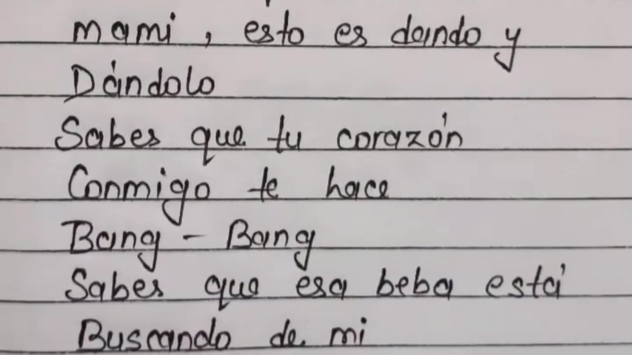 Despacito.. lyrics in writing