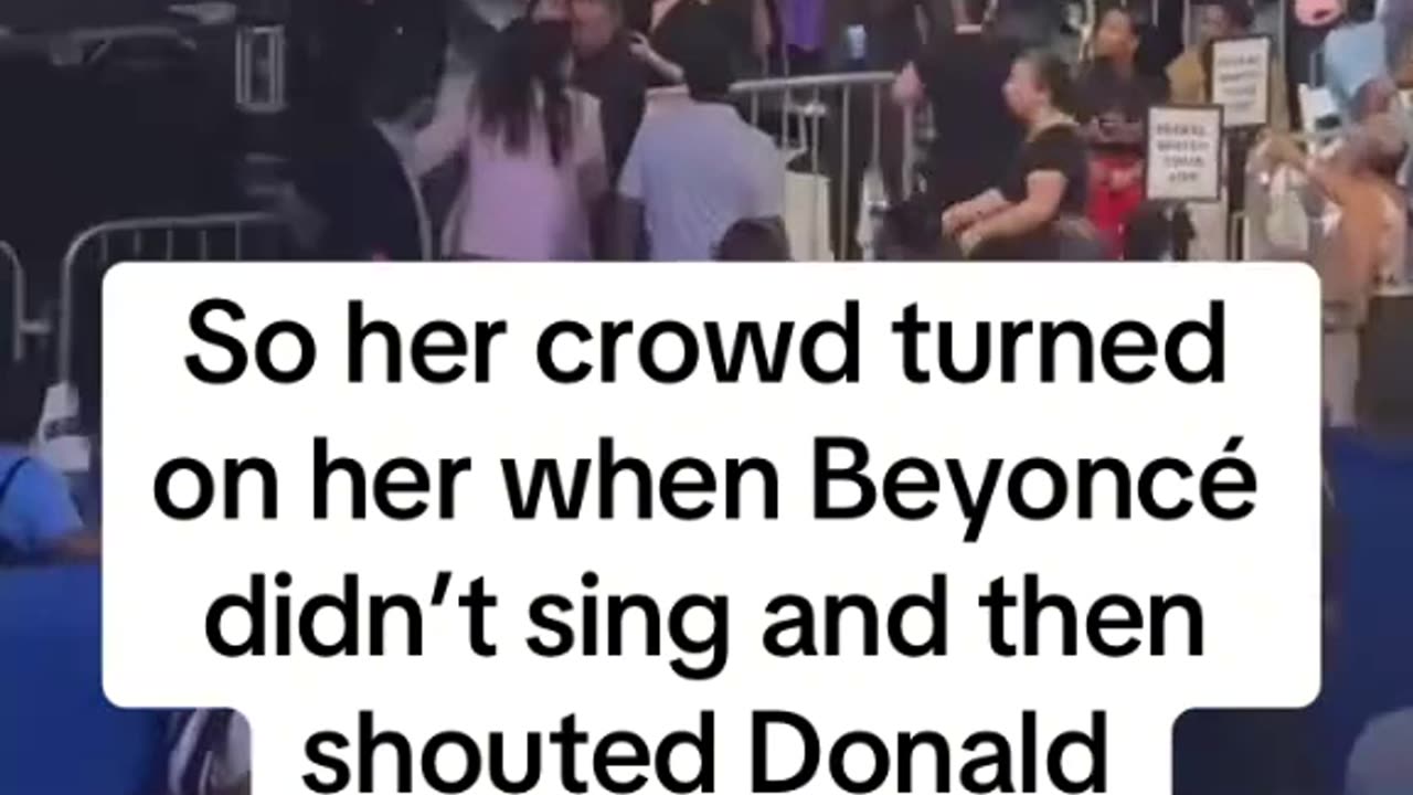 So her crowd turned on her when Beyonce didn't sing