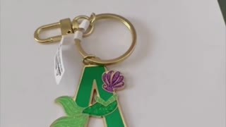 Disney Parks Letter Initial A for Ariel Keychain #shorts