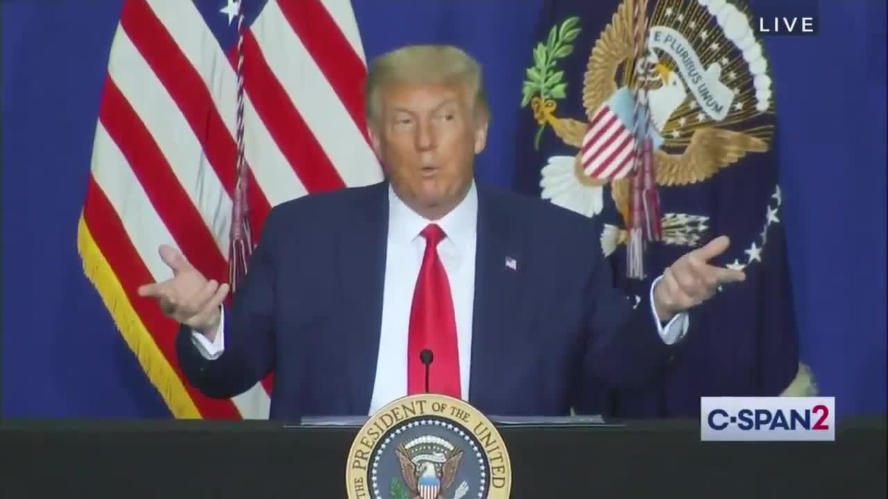 Trump Begins His Roundtable Event In Kenosha By Suggesting Attendees ShouldTake Their Masks Off