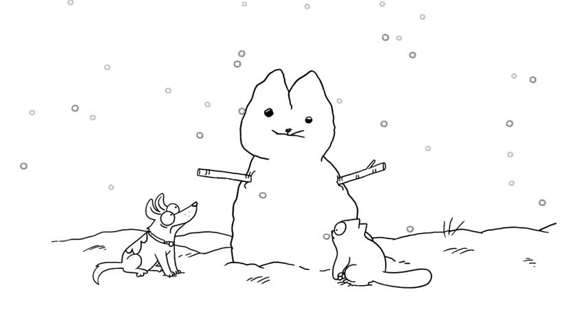 Snow Cat - Simon's Cat (A Festive Special) SHORTS #49