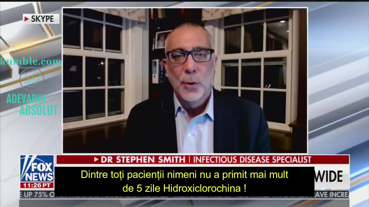 Dr. Stephen Smith '' Hidroxiclorochina tratează pacienții Covid și îi salvează de la intubare''