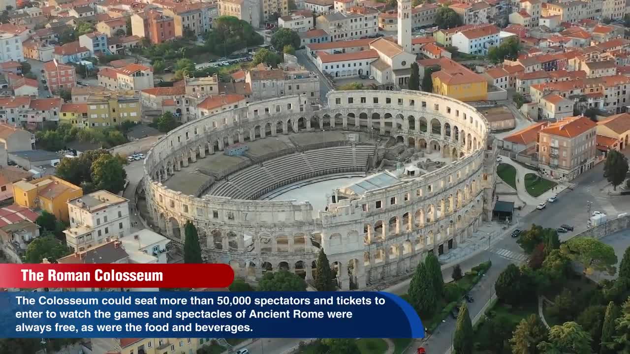 Roman Colosseum in a World Documentary in English