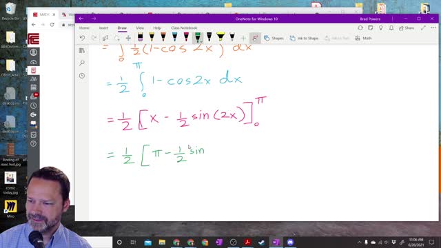 Calculus 2 - Section 7.2 - Trig integrals with half-angle formulas - Examples