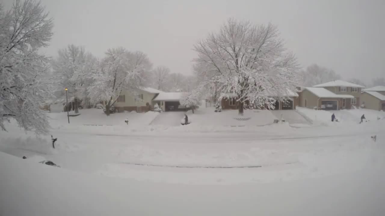 Time Lapse Of Recent Mid-West Snow Storm